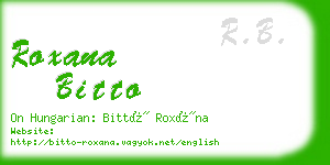 roxana bitto business card